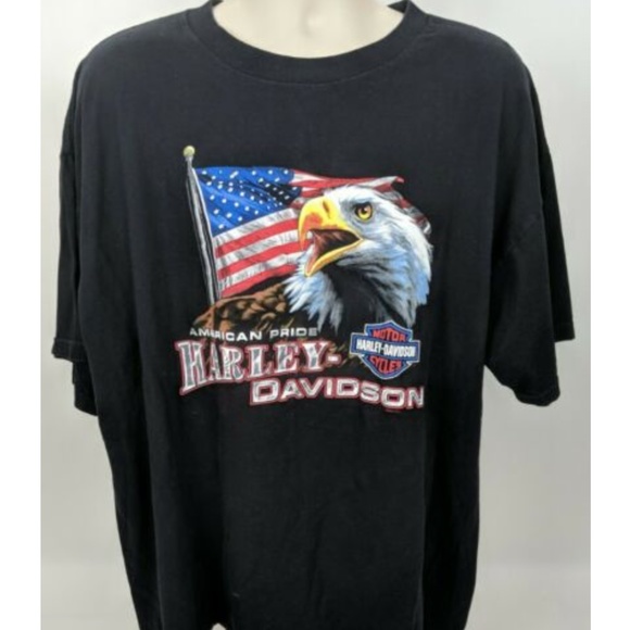 03 Harley Davidson Eagle Big Moose Portland Shirt - Picture 3 of 6